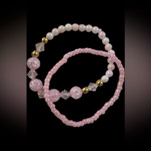 Elegant Pink Beaded Bracelet